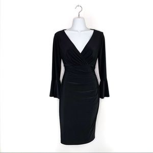 Lauren Ralph Lauren Bell Sleeve Faux Wrap Dress